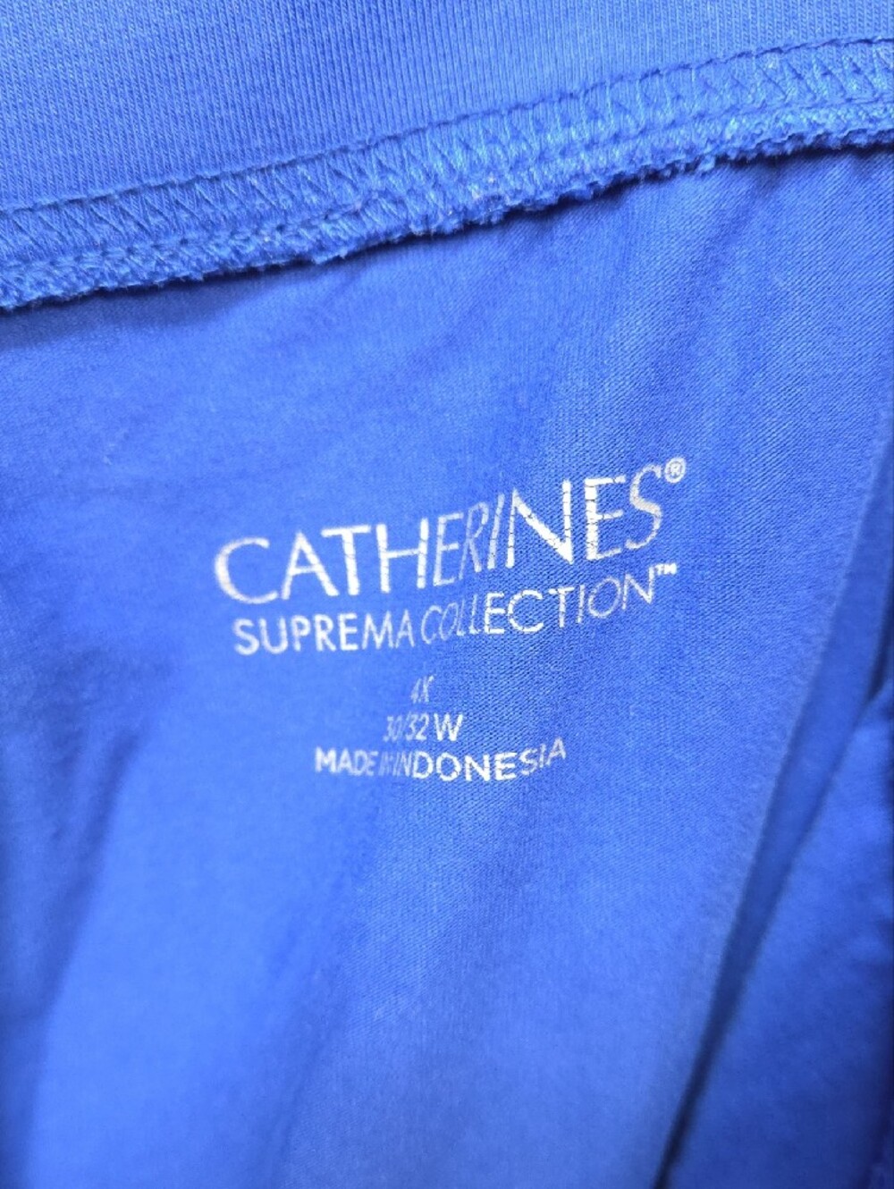 Catherines Royal Blue Stretch Capri, + Pink T-shirt - Picture 5 of 6